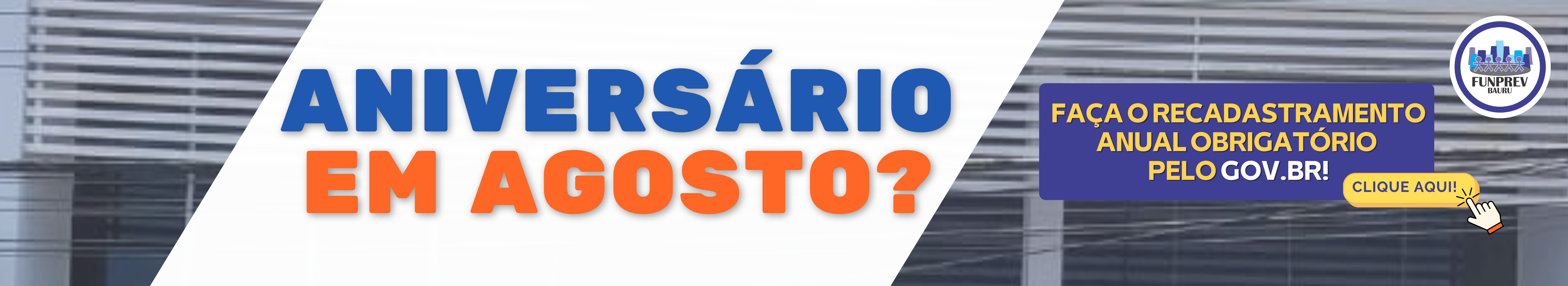 Banner Prova de Vida Agosto